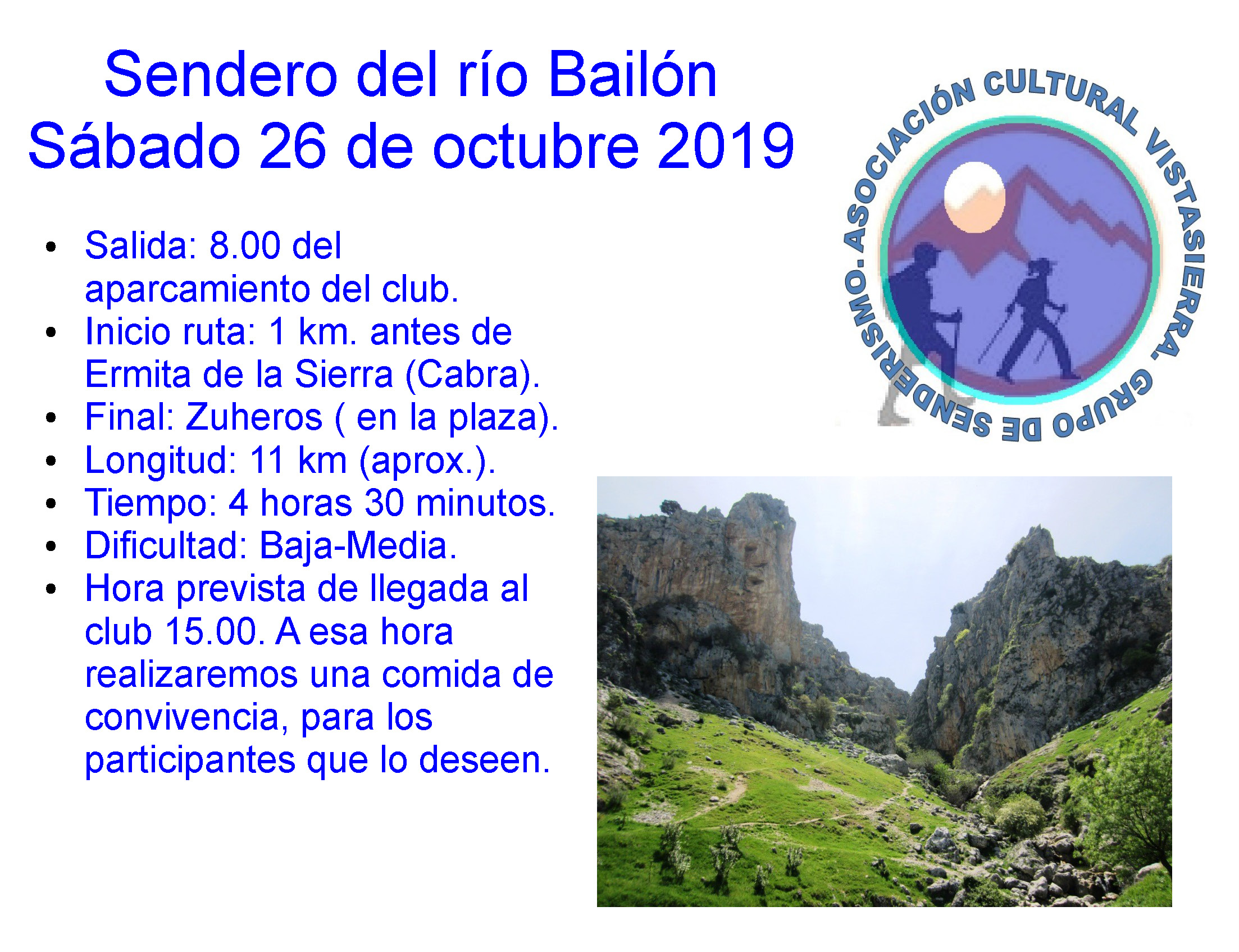 SENDERISMO RÍO BAILÓN